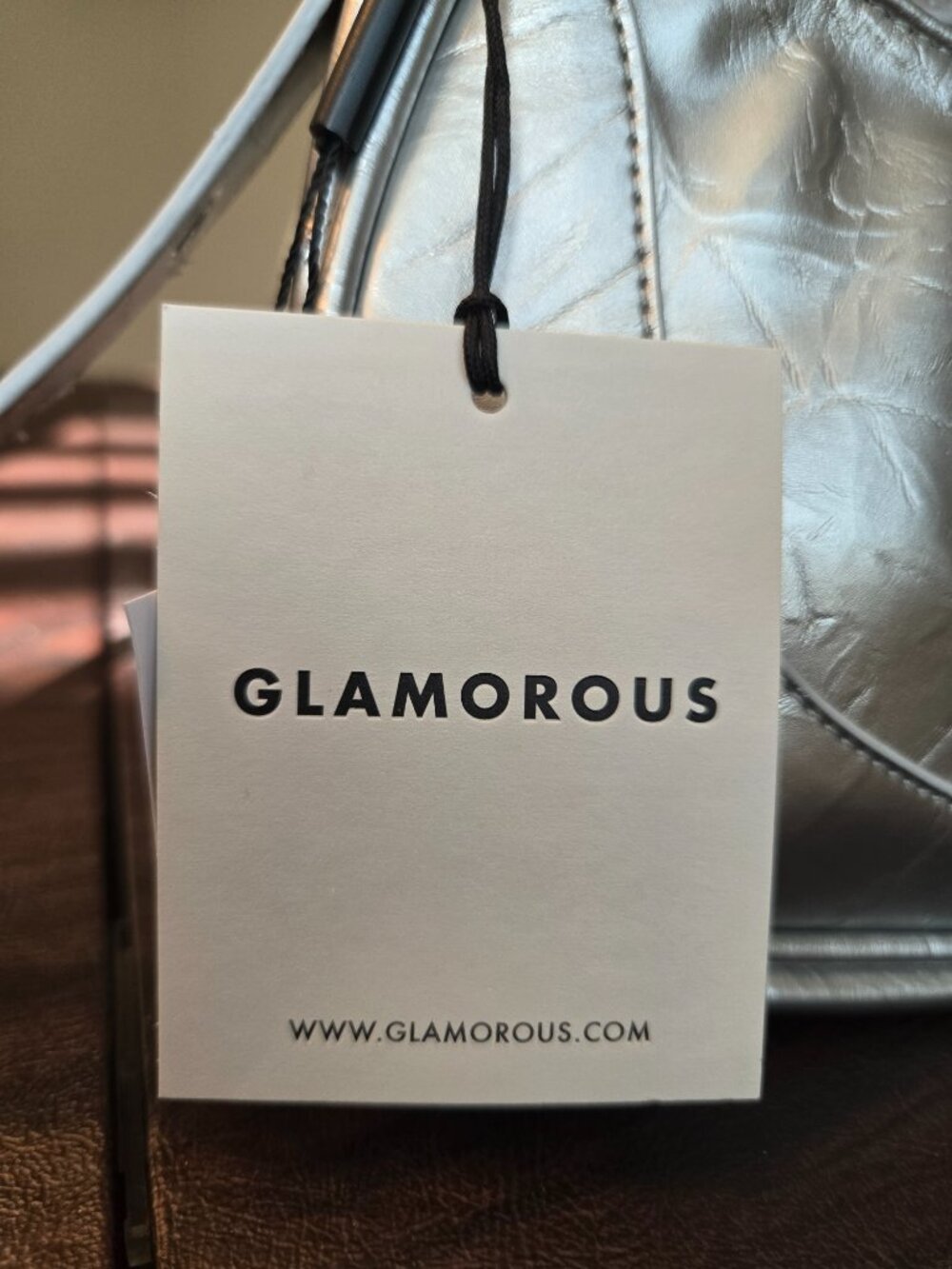 Glamorous Silver Metallic Buckle Shoulder Bag NWT - Picture 4 of 8
